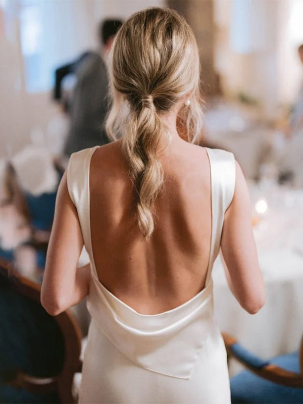 backless sheath wedding dress Sweetheart Backless Lace Sheath Unique Designed Long Wedding Dresses, Dairy Bridal