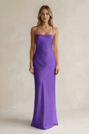 Sheath Satin Spaghetti Strap Bridesmaid Dress in Tahiti - KissProm Bridesmaid Dresses