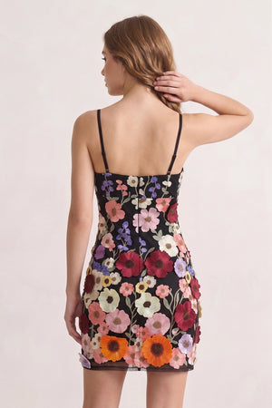 Sheath Spaghetti Straps 3D Flower Homecoming Dress - KissProm