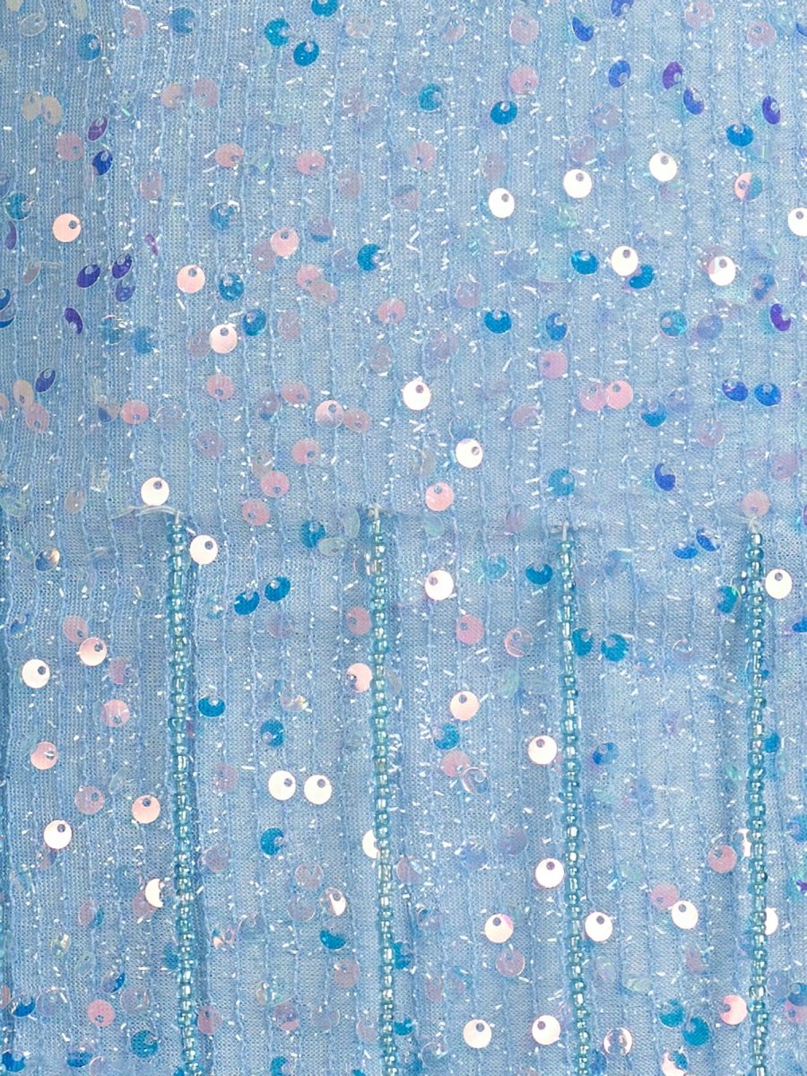 Chloe | Sheath Spaghetti Straps Sky Blue Short Homecoming Dress with Tassel - KissProm