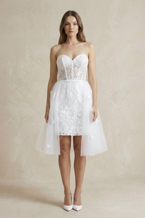 Sheath Sweetheart Lace Wedding Dresses - KissProm Wedding Dresses