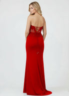 Amaya |Sheath Sweetheart Long Satin Prom Dress with Slit - KissProm