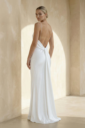 Sheath V-Neck Sleeveless Floor-Length Wedding Dresses – Wedding Dress by kissprom | Available at KissProm