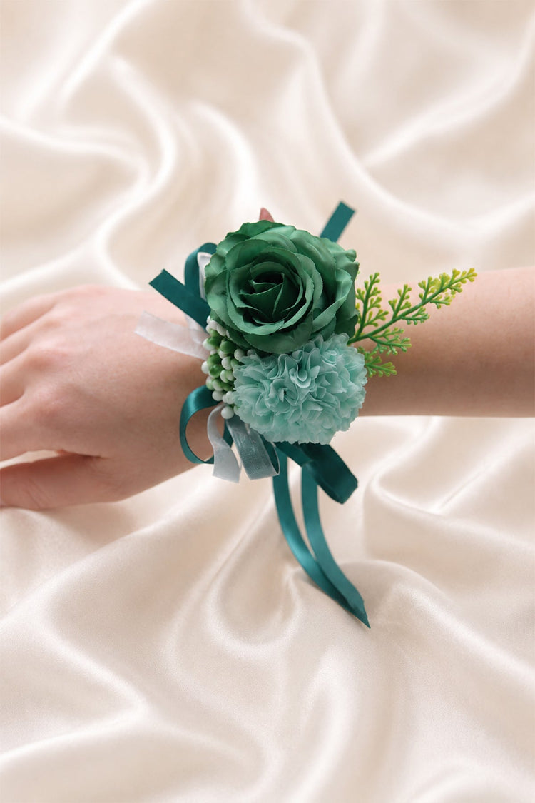 corsage for green prom dress Homecoming navy dress