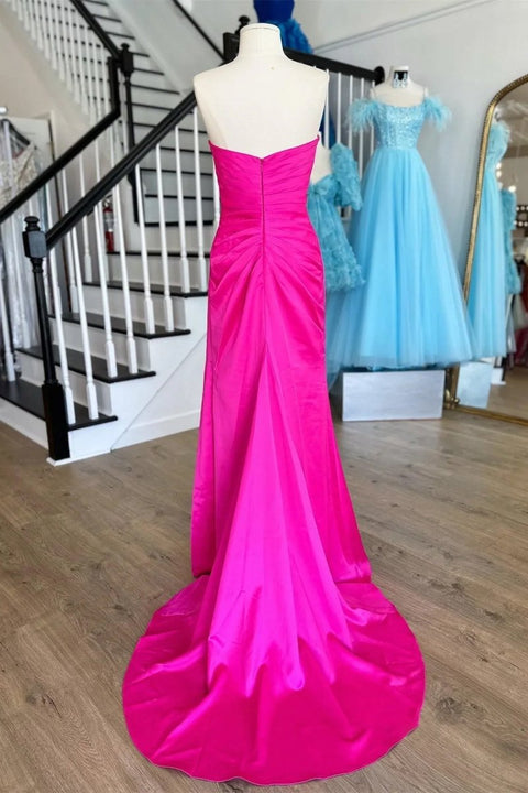 Sweetheart Mermaid Sleeveless Beading Evening Dress With Slit main image 1