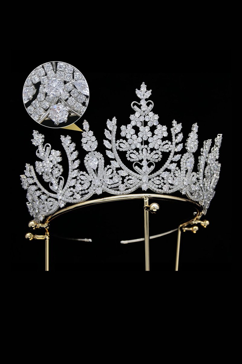 Silver Crystal Princess Crown - KissProm