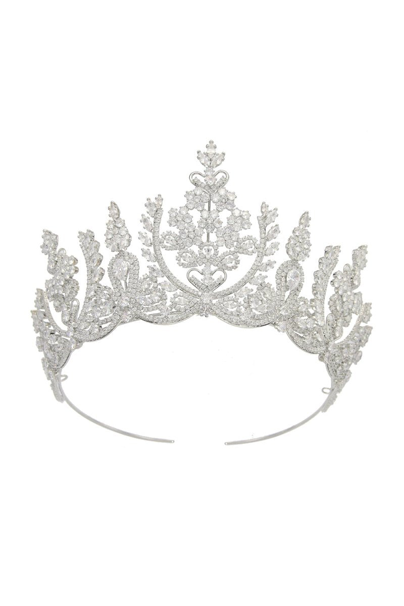 Silver Crystal Princess Crown - KissProm