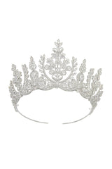 Silver Crystal Princess Crown - KissProm