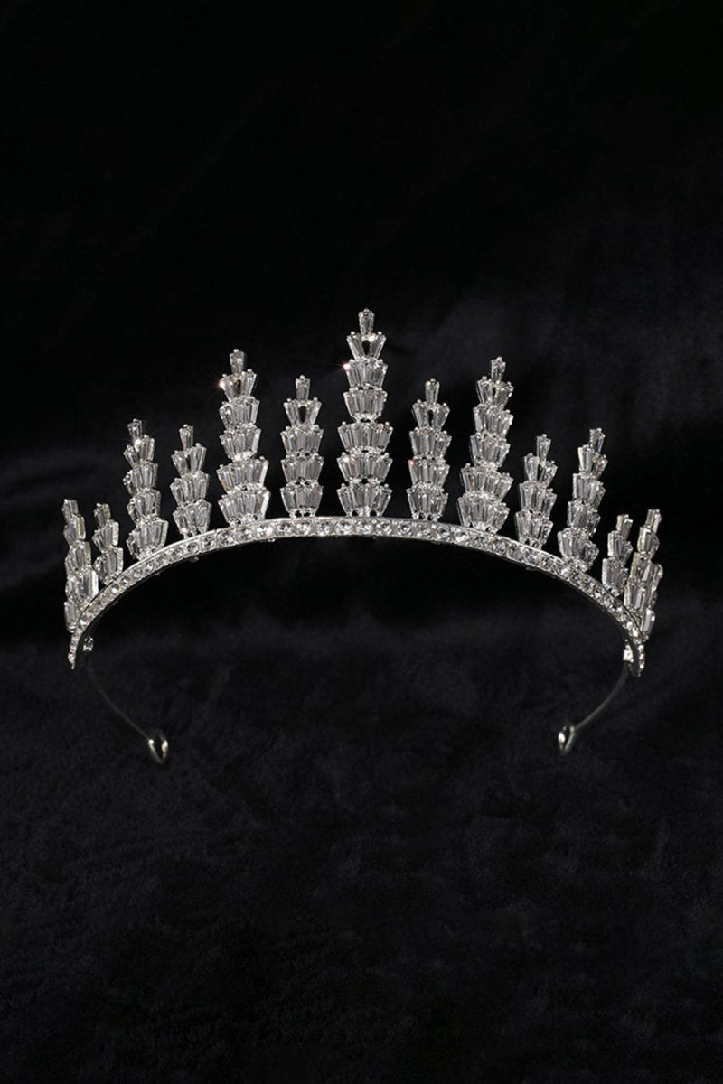 Silver Crystal Tiara For Women - KissProm