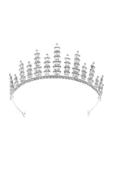 Silver Crystal Tiara For Women - KissProm