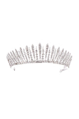Silver Crystal Wedding Crown - KissProm