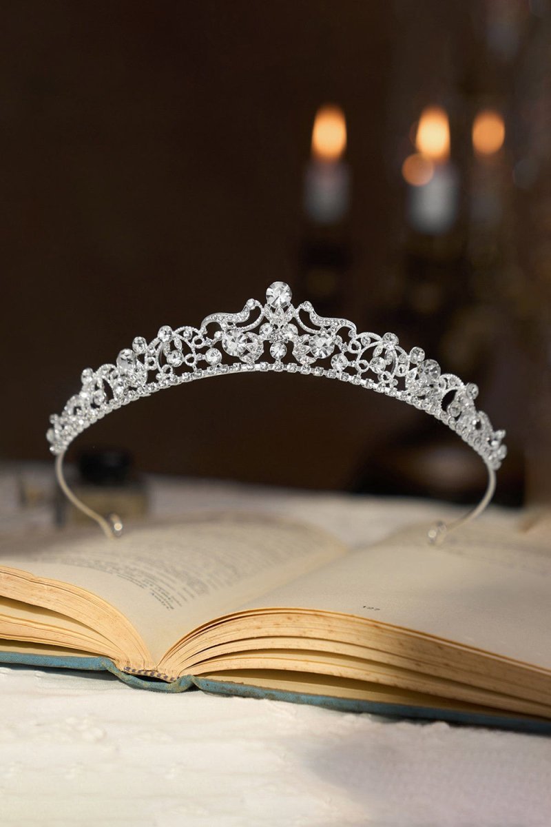 Silver Crystal Wedding Tiara for Women – Accessory by KissProm | Available at KissProm