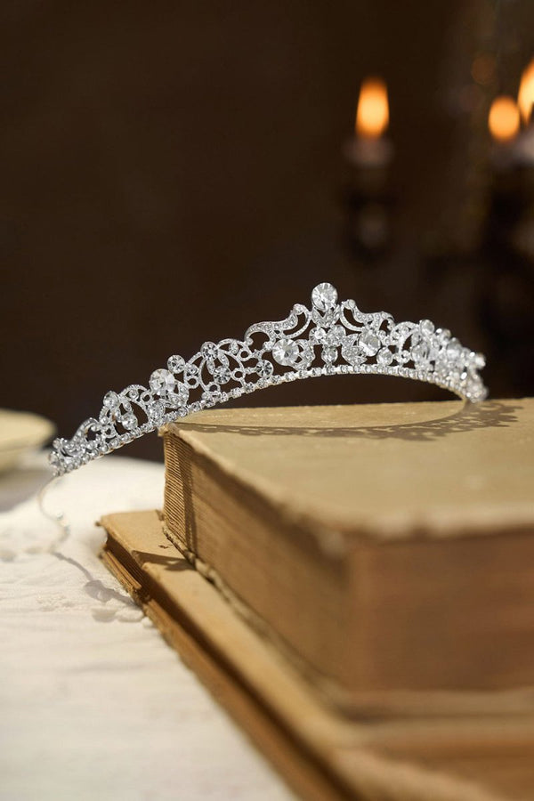 Silver Crystal Wedding Tiara for Women – Accessory by KissProm | Available at KissProm