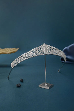 Silver Eternal Zircon Tiara - KissProm