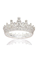 Silver Full Round Crystal Tiaras - KissProm
