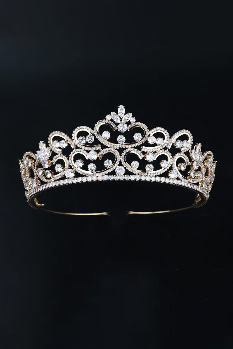 Silver Sparkly Crystal Bridal Crown - KissProm