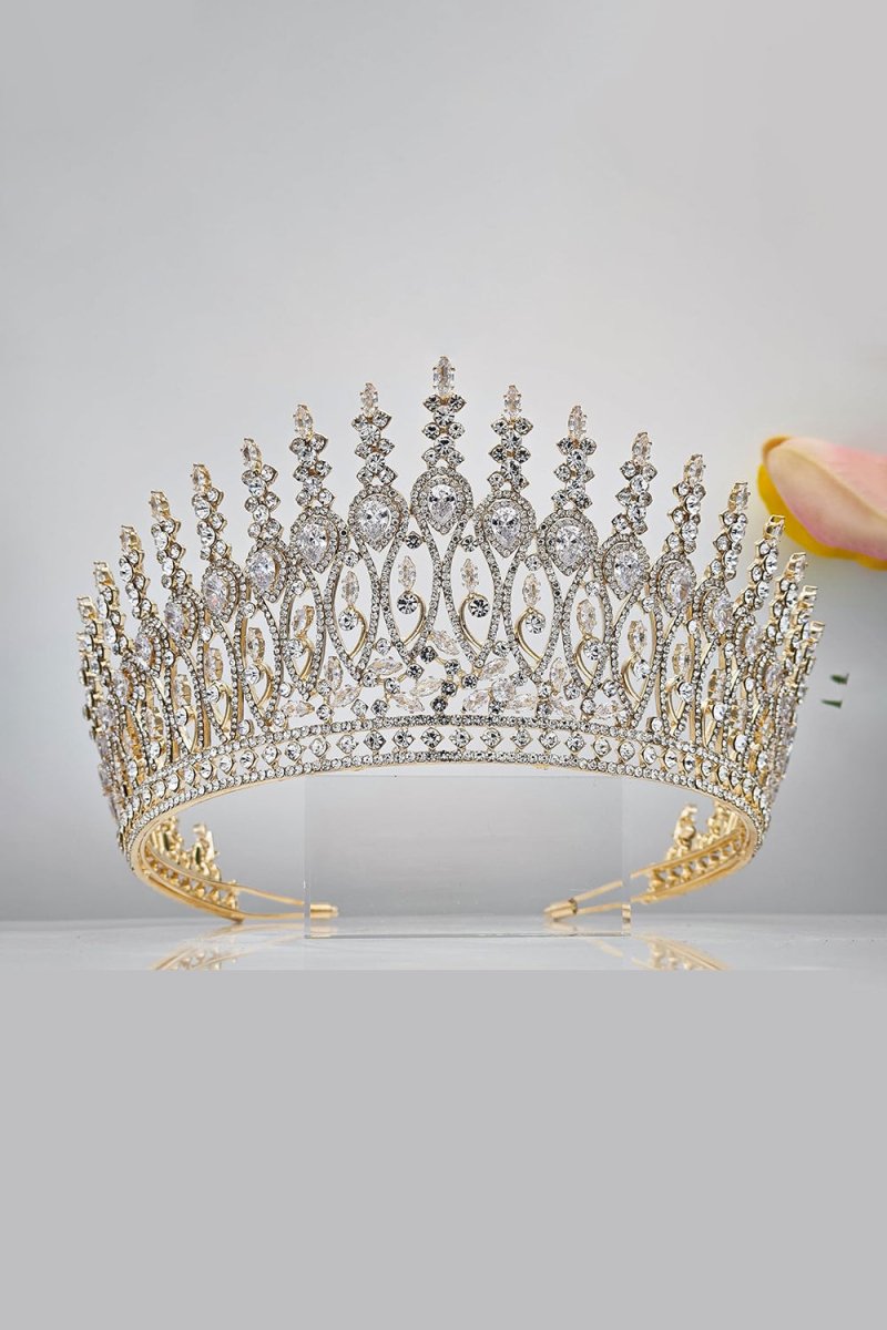Silver Tall Wedding Tiara - KissProm