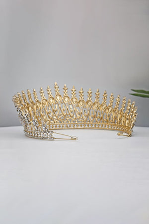Silver Tall Wedding Tiara - KissProm