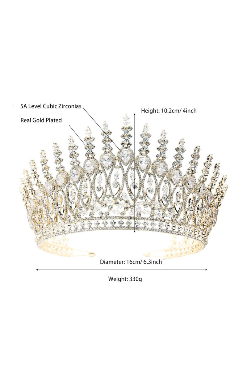 Silver Tall Wedding Tiara - KissProm