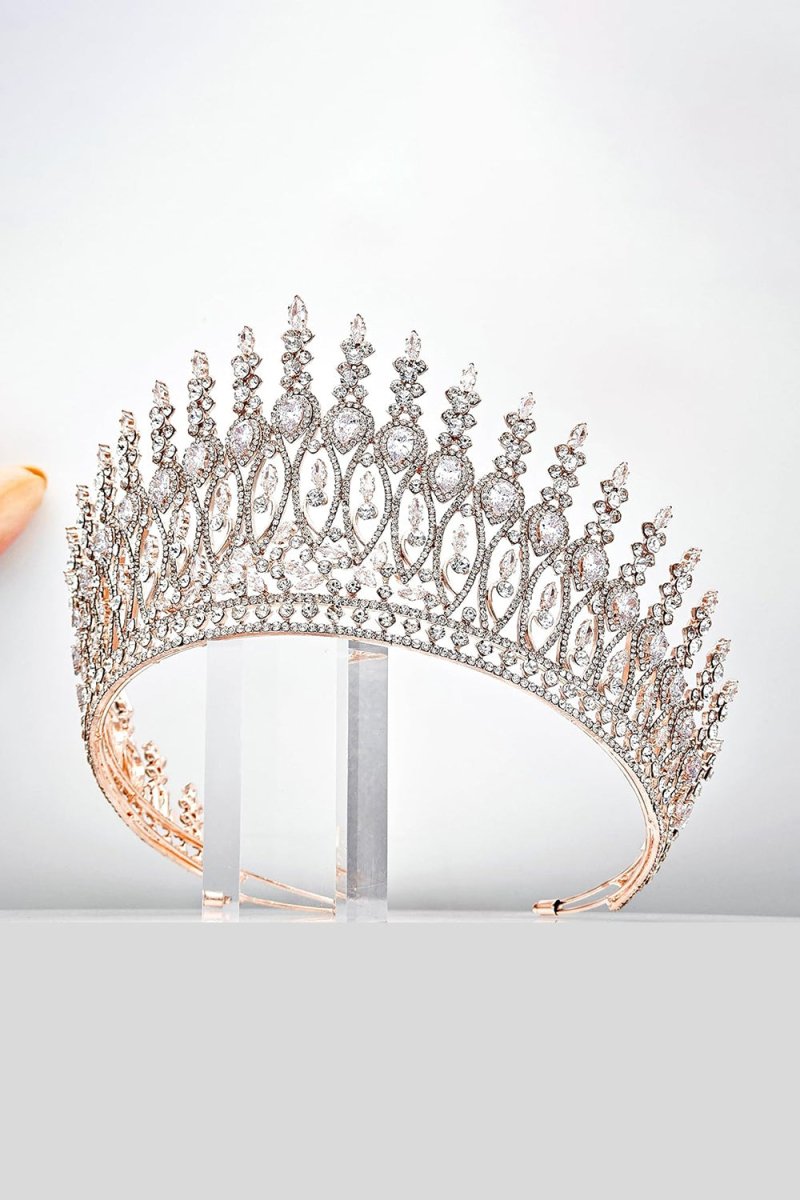 Silver Tall Wedding Tiara - KissProm