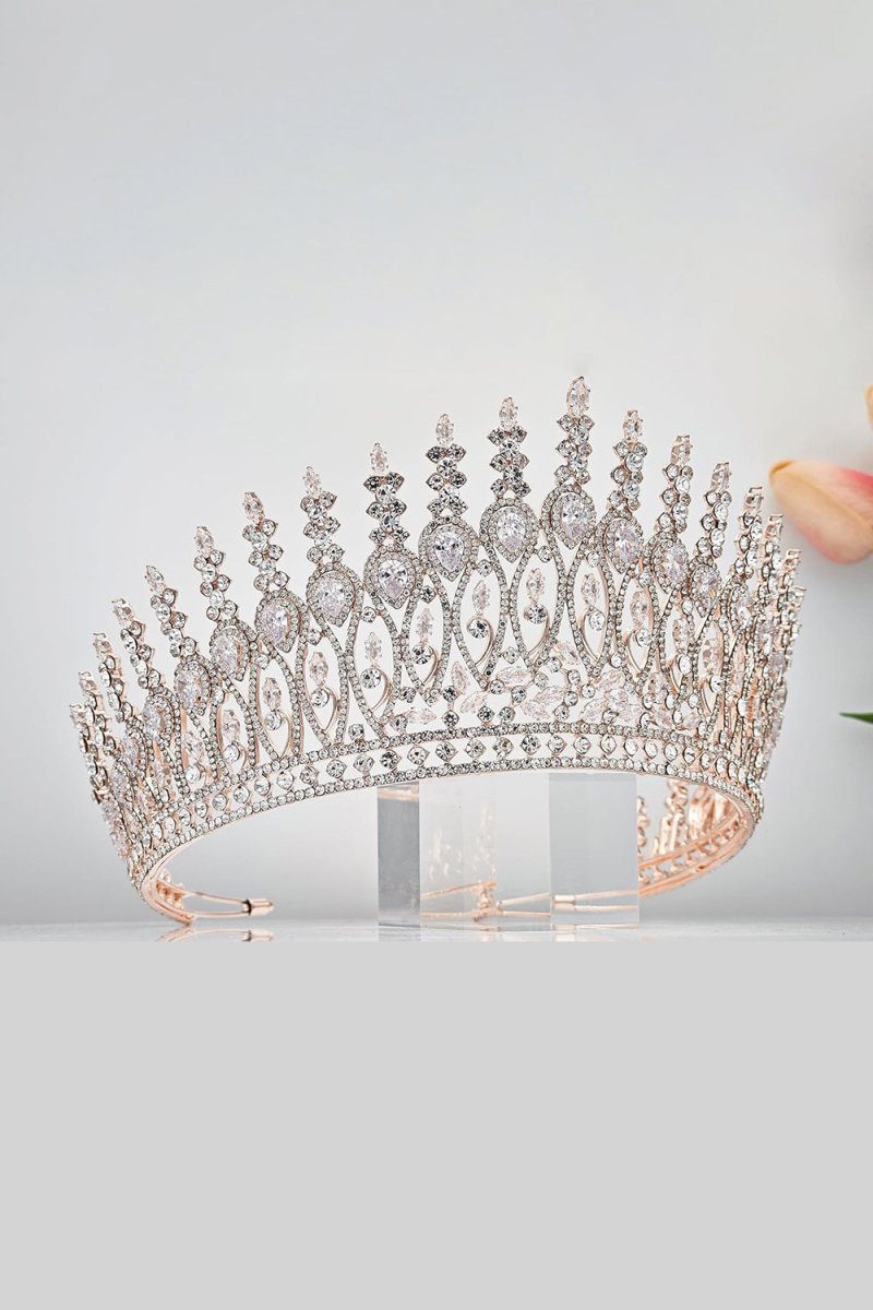 Silver Tall Wedding Tiara - KissProm