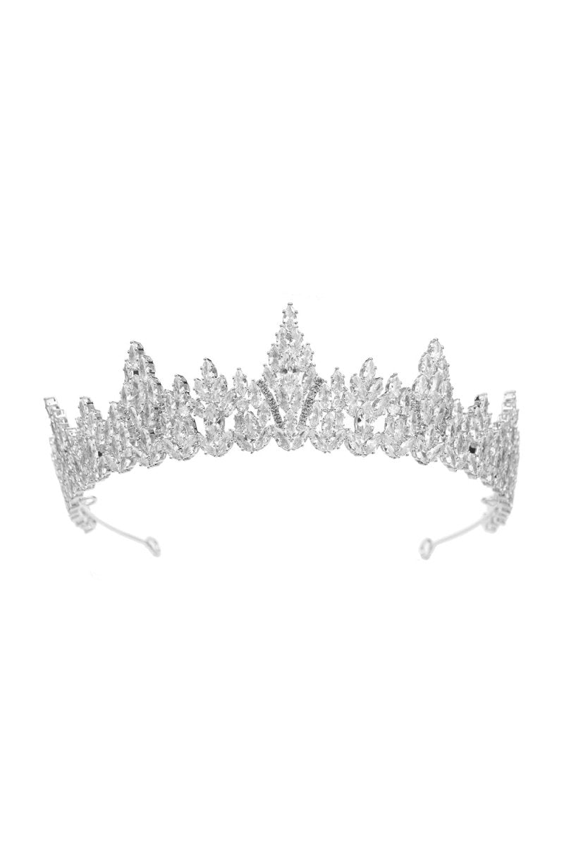 Silver Zirconia Bridal Tiara - KissProm
