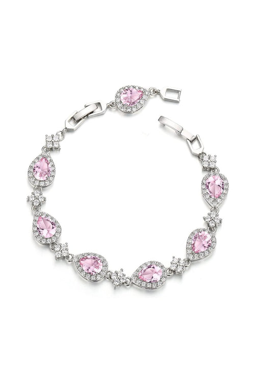 Black Rhinestone Zirconia Teardrop Tennis Bracelets - KissProm