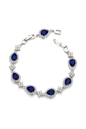 Black Rhinestone Zirconia Teardrop Tennis Bracelets - KissProm