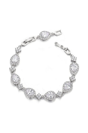 Black Rhinestone Zirconia Teardrop Tennis Bracelets - KissProm