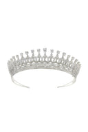 Silver Zirconia Wedding Tiara - KissProm