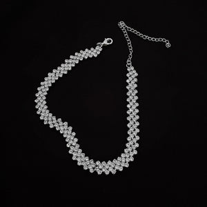 Simple Diamond Choker Necklace - KissProm