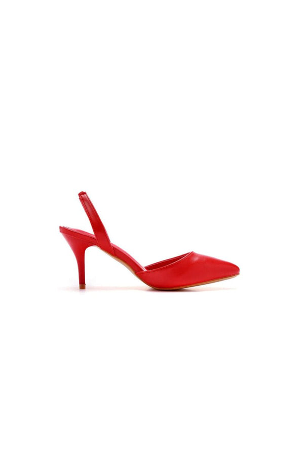 Simple Elegant Pointed Toe Stiletto Slingback High Heels - KissProm