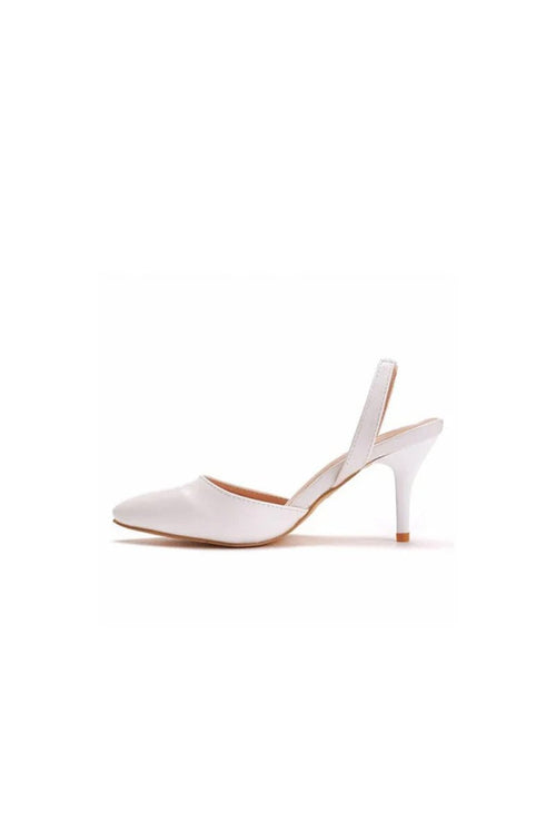 Simple Elegant Pointed Toe Stiletto Slingback High Heels - KissProm