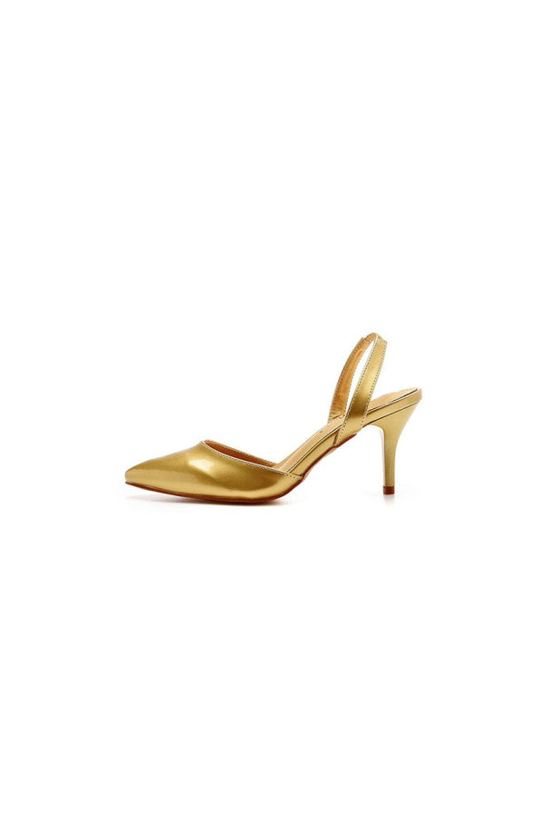 Simple Elegant Pointed Toe Stiletto Slingback High Heels - KissProm