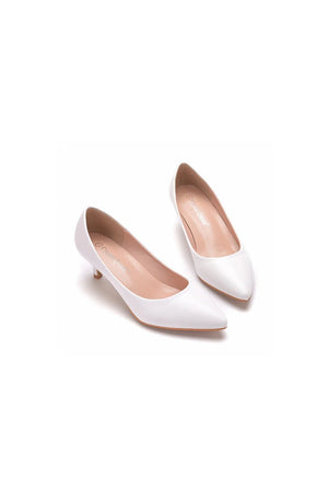 Simple Kitten Heels Pointed Toe Women's Shoes - KissProm