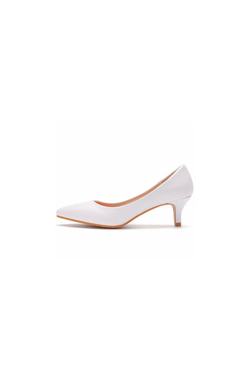 Simple Kitten Heels Pointed Toe Women's Shoes - KissProm