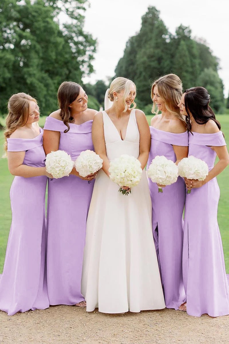 Simple Mermaid Off the Shoulder Light Pink Long Bridesmaid Dresses Pink / Custom Size Simple Mermaid Off the Shoulder Light Pink Long Bridesmaid Dresses Pink / Custom Size