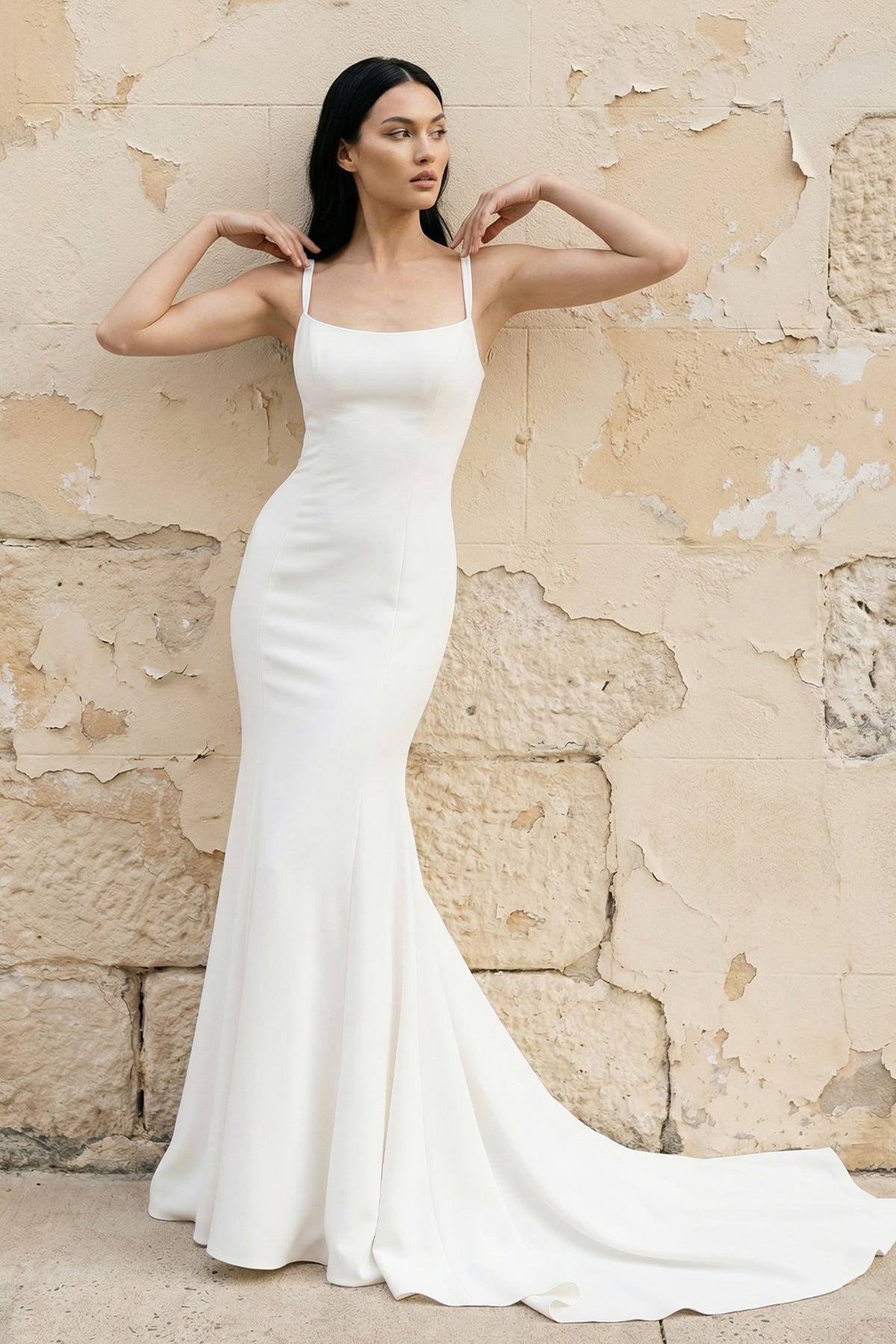 simple satin wedding dress Sleek Split With Pockets – Lisposa 20 days from June ~ Dec Satin Wedding Dresses | Sophia