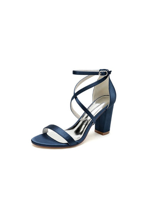 Simple Open Toe Cross Strap High Heels - KissProm