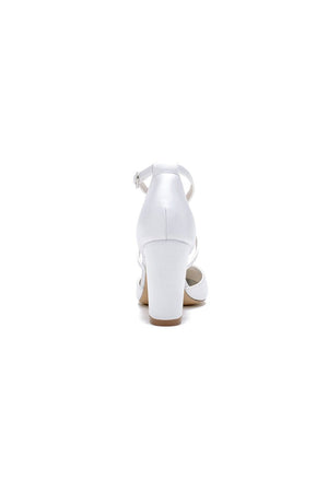 Simple Open Toe Cross Strap High Heels - KissProm