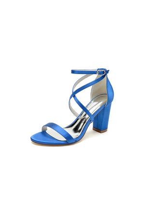 Simple Open Toe Cross Strap High Heels - KissProm