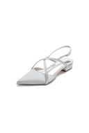 Simple Pointed Toe Ankle Straps Kitten Heels - KissProm