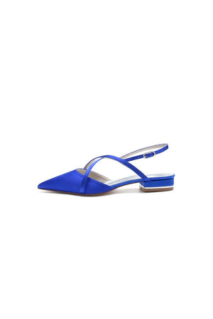 Simple Pointed Toe Ankle Straps Kitten Heels - KissProm