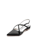 Simple Pointed Toe Ankle Straps Kitten Heels - KissProm