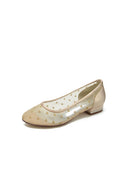 Simple Pointed Toe Mesh Slip - on Low Heels - KissProm