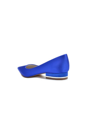 Simple Pointed Toe Satin Low Heels - KissProm