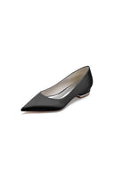 Simple Pointed Toe Satin Low Heels - KissProm