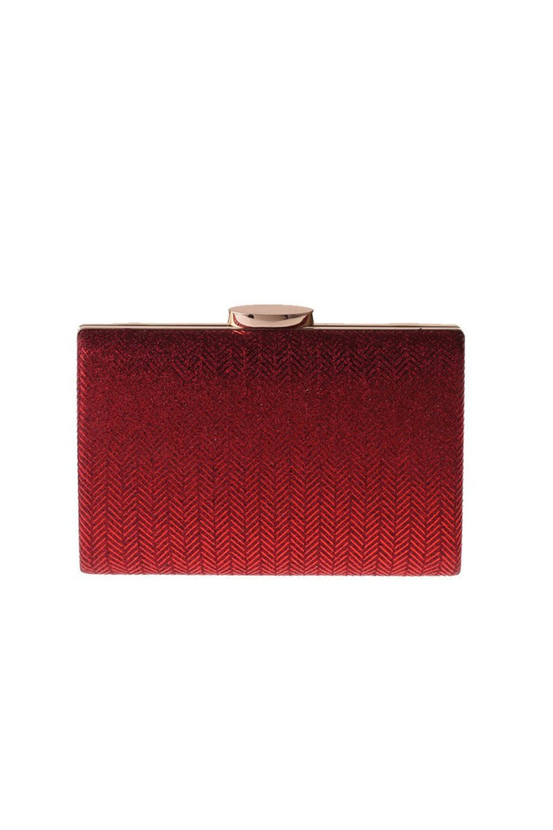 Simple Red Square Clutch Bag - KissProm