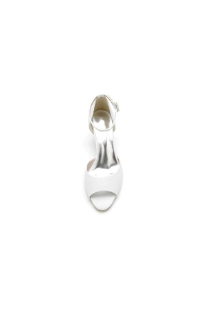 Simple Sequin Open Toe Chunky Heels - KissProm