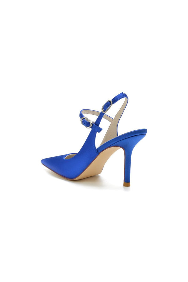 Simple Slingback Pointed Toe High Heels - KissProm